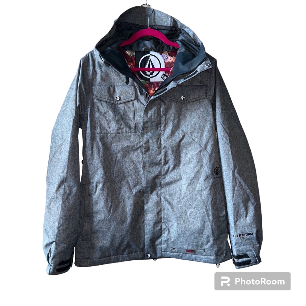 Volcom Let It Storm Heavy Winter jacket Coat. Gray Medium